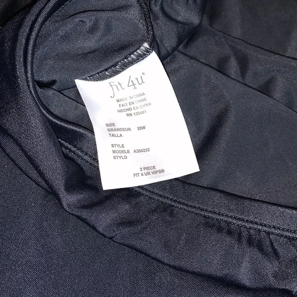 Fit4U swim bottoms shorts with bikini bottom built in size 20W black FINAL SALE - Picture 4 of 6